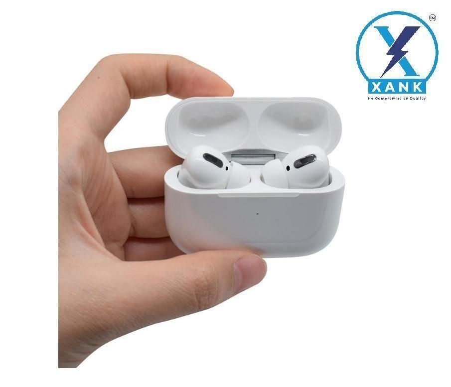 XANK AirPods Pro-Style Wireless Earbuds with Bluetooth 5.1 & Wireless Charging Case (White)
