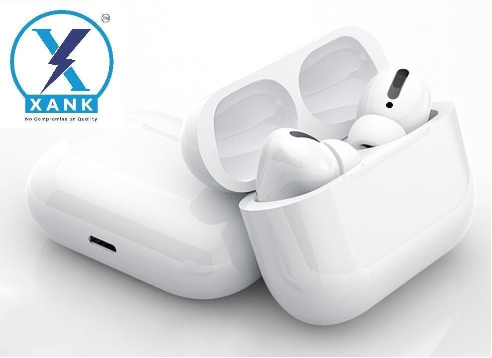XANK AirPods Pro-Style Wireless Earbuds with Bluetooth 5.1 & Wireless Charging Case (White)